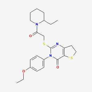B2545310 3-(4-ethoxyphenyl)-2-((2-(2-ethylpiperidin-1-yl)-2-oxoethyl)thio)-6,7-dihydrothieno[3,2-d]pyrimidin-4(3H)-one CAS No. 686772-31-6