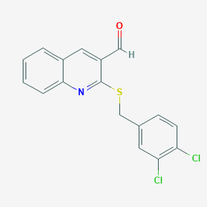 molecular formula C17H11Cl2NOS B2545311 2-[(3,4-Dichlorobenzyl)sulfanyl]-3-quinolinecarbaldehyde CAS No. 478065-44-0