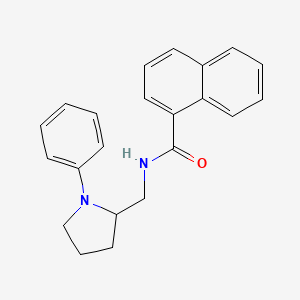 molecular formula C22H22N2O B2545378 N-[(1-phenylpyrrolidin-2-yl)methyl]naphthalene-1-carboxamide CAS No. 1797083-84-1