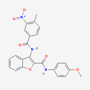 molecular formula C24H19N3O6 B2545401 N-(4-methoxyphenyl)-3-(4-methyl-3-nitrobenzamido)-1-benzofuran-2-carboxamide CAS No. 887873-21-4