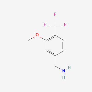 molecular formula C9H10F3NO B2545445 3-Methoxy-4-(trifluoromethyl)benzylamine CAS No. 1261854-81-2