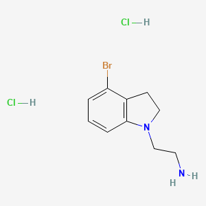 B2545503 2-(4-Bromo-2,3-dihydroindol-1-yl)ethanamine;dihydrochloride CAS No. 2243506-13-8