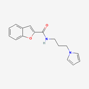 molecular formula C16H16N2O2 B2545585 N-(3-(1H-pyrrol-1-yl)propyl)benzofuran-2-carboxamide CAS No. 1226445-18-6