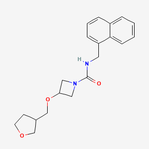 molecular formula C20H24N2O3 B2545602 N-(naphthalen-1-ylmethyl)-3-((tetrahydrofuran-3-yl)methoxy)azetidine-1-carboxamide CAS No. 2309747-70-2