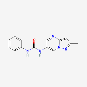 molecular formula C14H13N5O B2545603 1-(2-Methylpyrazolo[1,5-a]pyrimidin-6-yl)-3-phenylurea CAS No. 1798539-23-7