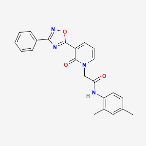 molecular formula C23H20N4O3 B2545605 N-(2,4-dimethylphenyl)-2-[2-oxo-3-(3-phenyl-1,2,4-oxadiazol-5-yl)pyridin-1(2H)-yl]acetamide CAS No. 1105224-74-5