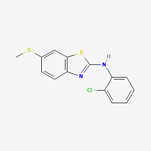 molecular formula C14H11ClN2S2 B2545625 N-(2-chlorophenyl)-6-(methylthio)benzo[d]thiazol-2-amine CAS No. 890957-97-8
