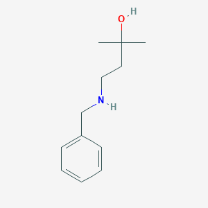 molecular formula C12H19NO B2545664 4-(Benzylamino)-2-methylbutan-2-ol CAS No. 1490727-08-6