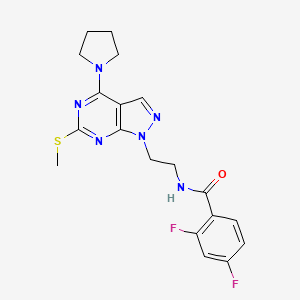 2,4-difluoro-N-(2-(6-(methylthio)-4-(pyrrolidin-1-yl)-1H-pyrazolo[3,4-d]pyrimidin-1-yl)ethyl)benzamide