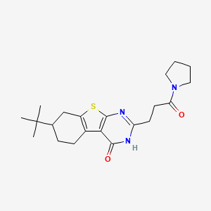 7-tert-butyl-2-(3-oxo-3-pyrrolidin-1-ylpropyl)-5,6,7,8-tetrahydro[1]benzothieno[2,3-d]pyrimidin-4(3H)-one