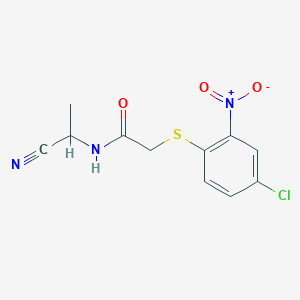 2-[(4-chloro-2-nitrophenyl)sulfanyl]-N-(1-cyanoethyl)acetamide