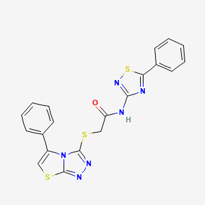 N-(5-phenyl-1,2,4-thiadiazol-3-yl)-2-[(5-phenyl[1,3]thiazolo[2,3-c][1,2,4]triazol-3-yl)thio]acetamide