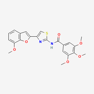 3,4,5-trimethoxy-N-(4-(7-methoxybenzofuran-2-yl)thiazol-2-yl)benzamide