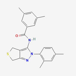 molecular formula C22H23N3OS B2545730 N-(2-(2,4-dimethylphenyl)-4,6-dihydro-2H-thieno[3,4-c]pyrazol-3-yl)-3,5-dimethylbenzamide CAS No. 450344-60-2