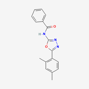 molecular formula C17H15N3O2 B2545734 N-[5-(2,4-dimethylphenyl)-1,3,4-oxadiazol-2-yl]benzamide CAS No. 891142-73-7