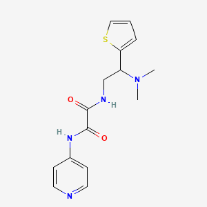 molecular formula C15H18N4O2S B2545748 N-[2-(dimethylamino)-2-(thiophen-2-yl)ethyl]-N'-(pyridin-4-yl)ethanediamide CAS No. 942012-01-3
