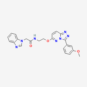 2-(1H-benzo[d]imidazol-1-yl)-N-(2-((3-(3-methoxyphenyl)-[1,2,4]triazolo[4,3-b]pyridazin-6-yl)oxy)ethyl)acetamide