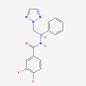 3,4-difluoro-N-(1-phenyl-2-(2H-1,2,3-triazol-2-yl)ethyl)benzamide