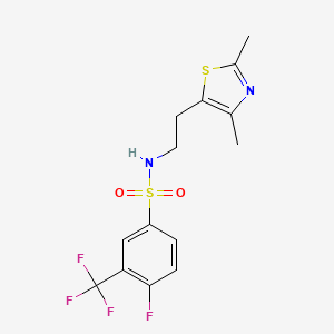 N-(2-(2,4-dimethylthiazol-5-yl)ethyl)-4-fluoro-3-(trifluoromethyl)benzenesulfonamide