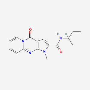 molecular formula C16H18N4O2 B2545760 N-(sec-butyl)-1-methyl-4-oxo-1,4-dihydropyrido[1,2-a]pyrrolo[2,3-d]pyrimidine-2-carboxamide CAS No. 864853-34-9