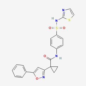 1-(5-phenylisoxazol-3-yl)-N-(4-(N-(thiazol-2-yl)sulfamoyl)phenyl)cyclopropanecarboxamide