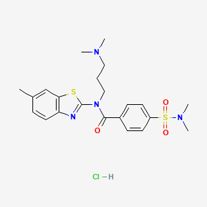 N-(3-(dimethylamino)propyl)-4-(N,N-dimethylsulfamoyl)-N-(6-methylbenzo[d]thiazol-2-yl)benzamide hydrochloride