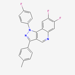 7,8-difluoro-1-(4-fluorophenyl)-3-(4-methylphenyl)-1H-pyrazolo[4,3-c]quinoline