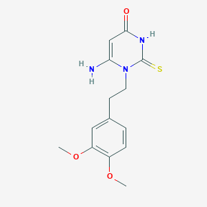 6-Amino-1-[2-(3,4-dimethoxyphenyl)ethyl]-2-sulfanylidene-4-pyrimidinone