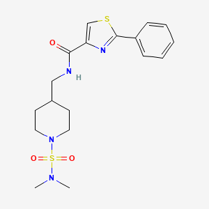 N-((1-(N,N-dimethylsulfamoyl)piperidin-4-yl)methyl)-2-phenylthiazole-4-carboxamide