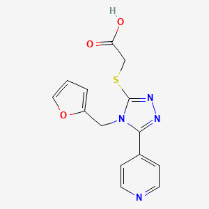 2-{[4-(furan-2-ylmethyl)-5-(pyridin-4-yl)-4H-1,2,4-triazol-3-yl]sulfanyl}acetic acid