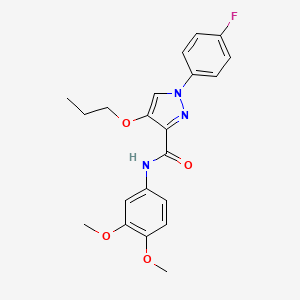 N-(3,4-dimethoxyphenyl)-1-(4-fluorophenyl)-4-propoxy-1H-pyrazole-3-carboxamide