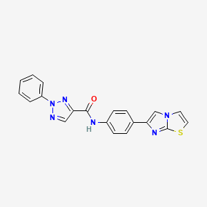 N-(4-(imidazo[2,1-b]thiazol-6-yl)phenyl)-2-phenyl-2H-1,2,3-triazole-4-carboxamide