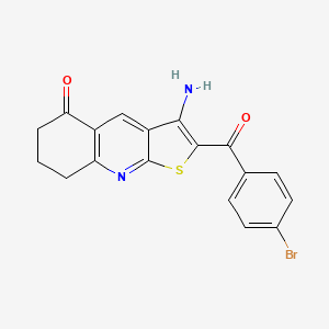 molecular formula C18H13BrN2O2S B2545846 3-amino-2-(4-bromobenzoyl)-7,8-dihydrothieno[2,3-b]quinolin-5(6H)-one CAS No. 442556-30-1