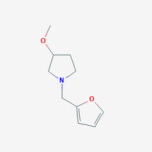 molecular formula C10H15NO2 B2545853 1-(Furan-2-ylmethyl)-3-methoxypyrrolidine CAS No. 2191213-35-9