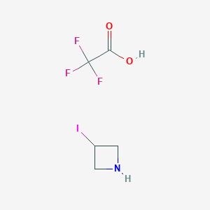 molecular formula C5H7F3INO2 B2545854 3-Iodoazetidine;2,2,2-trifluoroacetic acid CAS No. 2445794-48-7