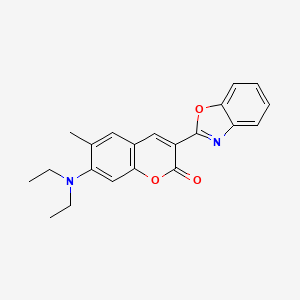 molecular formula C21H20N2O3 B2545861 3-(1,3-Benzoxazol-2-yl)-7-(diethylamino)-6-methylchromen-2-one CAS No. 2414374-41-5
