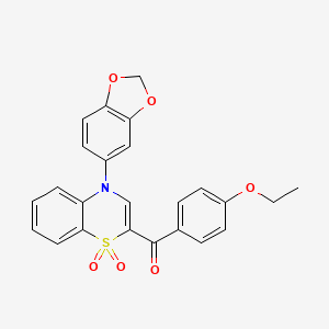 [4-(1,3-benzodioxol-5-yl)-1,1-dioxido-4H-1,4-benzothiazin-2-yl](4-ethoxyphenyl)methanone