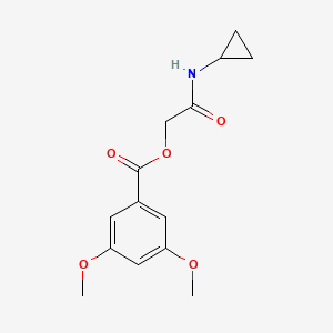 molecular formula C14H17NO5 B2545868 (Cyclopropylcarbamoyl)methyl 3,5-dimethoxybenzoate CAS No. 380193-95-3