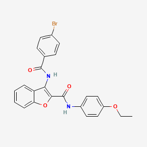 molecular formula C24H19BrN2O4 B2545871 3-(4-bromobenzamido)-N-(4-ethoxyphenyl)benzofuran-2-carboxamide CAS No. 887888-56-4