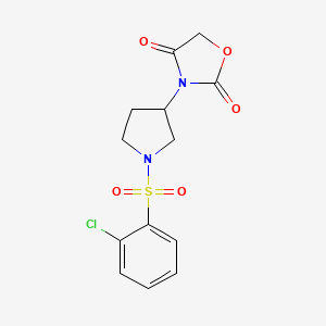 3-(1-((2-Chlorophenyl)sulfonyl)pyrrolidin-3-yl)oxazolidine-2,4-dione