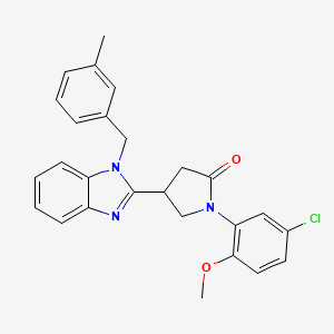 1-(5-chloro-2-methoxyphenyl)-4-[1-(3-methylbenzyl)-1H-benzimidazol-2-yl]pyrrolidin-2-one