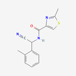 molecular formula C14H13N3OS B2545929 N-[cyano(2-methylphenyl)methyl]-2-methyl-1,3-thiazole-4-carboxamide CAS No. 1375245-21-8