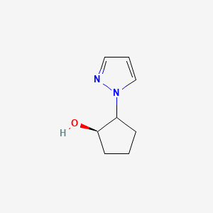 molecular formula C8H12N2O B2545939 (1R)-2-Pyrazol-1-ylcyclopentan-1-ol CAS No. 2380196-37-0