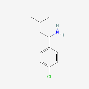 molecular formula C11H16ClN B2545941 1-(4-Chlorophenyl)-3-methylbutan-1-amine CAS No. 91428-42-1