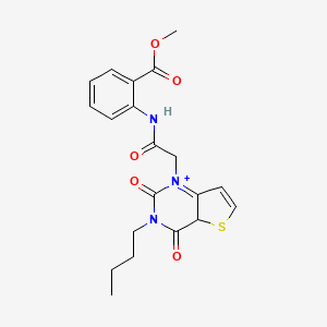 molecular formula C20H21N3O5S B2545949 methyl 2-(2-{3-butyl-2,4-dioxo-1H,2H,3H,4H-thieno[3,2-d]pyrimidin-1-yl}acetamido)benzoate CAS No. 2320546-92-5