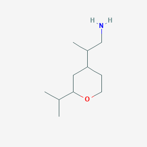 B2545955 2-(2-Propan-2-yloxan-4-yl)propan-1-amine CAS No. 1543954-19-3