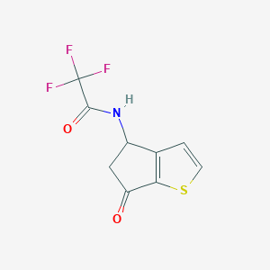 molecular formula C9H6F3NO2S B025460 2,2,2-Trifluoro-N-(6-oxo-5,6-dihydro-4H-cyclopenta[b]thiophen-4-yl)acetamide CAS No. 108046-14-6