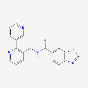 molecular formula C19H14N4OS B2546019 N-({[2,3'-bipyridine]-3-yl}methyl)-1,3-benzothiazole-6-carboxamide CAS No. 1904012-13-0