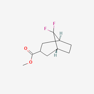 molecular formula C10H14F2O2 B2546043 rac-methyl (1R,3S,5S)-8,8-difluorobicyclo[3.2.1]octane-3-carboxylate CAS No. 1447942-38-2