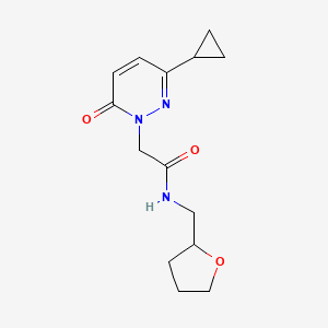 2-(3-cyclopropyl-6-oxopyridazin-1(6H)-yl)-N-((tetrahydrofuran-2-yl)methyl)acetamide